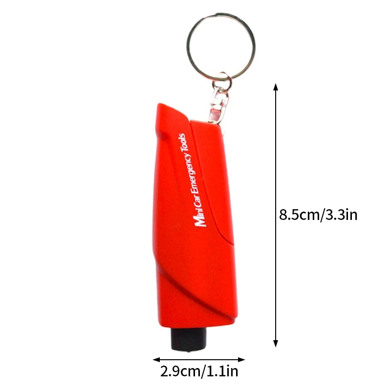 3 in 1 Car Safety Hammer Keychain Emergency Glass Breaker Hammer Self Rescue Tool Window Breaker Seat Belt Cutter Rescue Tool