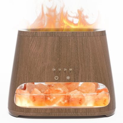 SALKING 2-In-1 Himalayan Salt Lamp Diffuser, Cool Mist Humidifier, Aromatherapy & Himalayan Salt Therapy, 100% Pure Himalayan Salt, Ultrasonic Essential Oil Diffuser with Ambient Glow, 150Ml
