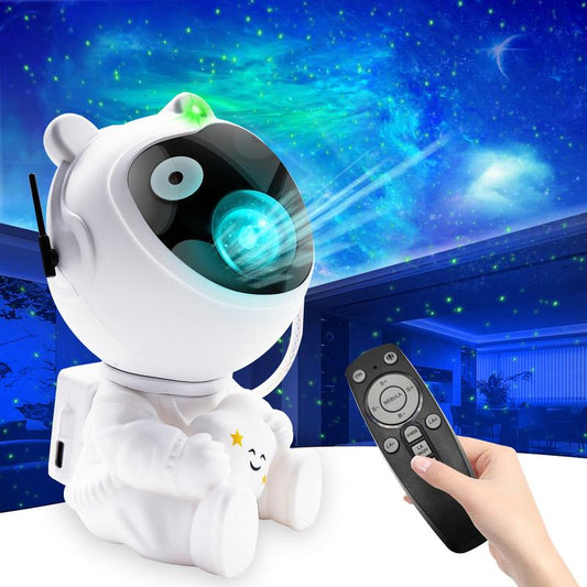 WEDEESUN Astronaut Galaxy Projector with Timer and Remote, LED Nebula Night Lights for Home Living Room Decoration - Novelty Household Fairy Lamp