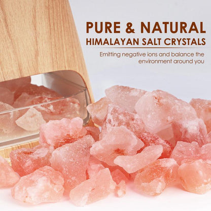 SALKING 2-In-1 Himalayan Salt Lamp Diffuser, Cool Mist Humidifier, Aromatherapy & Himalayan Salt Therapy, 100% Pure Himalayan Salt, Ultrasonic Essential Oil Diffuser with Ambient Glow, 150Ml
