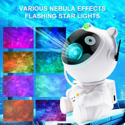 WEDEESUN Astronaut Galaxy Projector with Timer and Remote, LED Nebula Night Lights for Home Living Room Decoration - Novelty Household Fairy Lamp