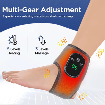 Revitalize Your Feet with the Electric Heating Ankle Brace - Hot Compress & Vibration Relief for Ultimate Comfort