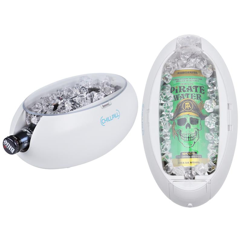 CHILLPILL Instant Beverage Chiller - Universal Can and Bottle Mini Cooler for Rapid Drink Chilling - Portable Can Chiller for Soda & Beer Lovers