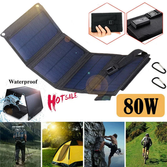 80W Sun-Sucking Magic Mat: the Ultimate Solar Snack for Charging Your Gadgets While Camping, Vanlifing, or Just Pretending to Be Outdoorsy!