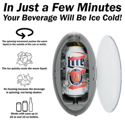 CHILLPILL Instant Beverage Chiller - Universal Can and Bottle Mini Cooler for Rapid Drink Chilling - Portable Can Chiller for Soda & Beer Lovers
