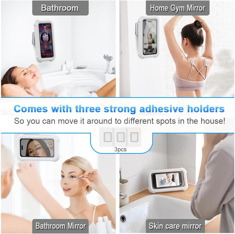 Transform Your Shower Experience with the Waterproof 480° Rotating Phone Holder - Perfect for iPhone and Samsung Galaxy!