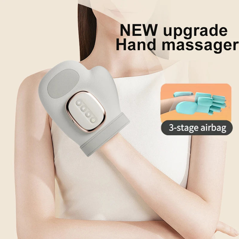 Electric Hand Massager - warm airbag compression for palm finger relaxation
