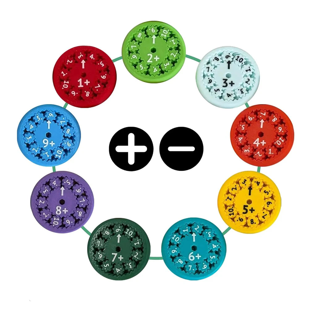 Math Fidget Spinners Toy Interactive Educational Learning Tool for Kids Multicolor Numbers Addition Subtraction Game Gift