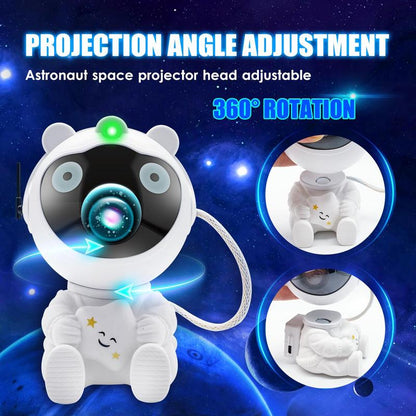 WEDEESUN Astronaut Galaxy Projector with Timer and Remote, LED Nebula Night Lights for Home Living Room Decoration - Novelty Household Fairy Lamp