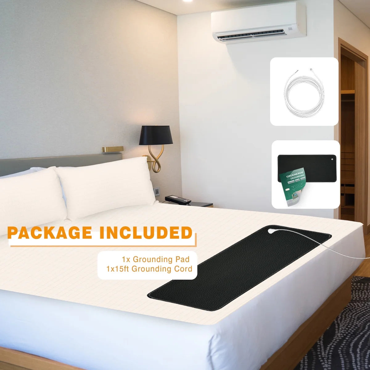 Experience Grounding Bliss: 15Ft Corded Mouse Pad for Enhanced Comfort, Reduced Pain & Stress Relief