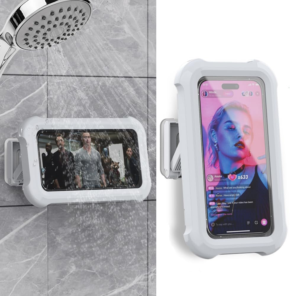 Transform Your Shower Experience with the Waterproof 480° Rotating Phone Holder - Perfect for iPhone and Samsung Galaxy!